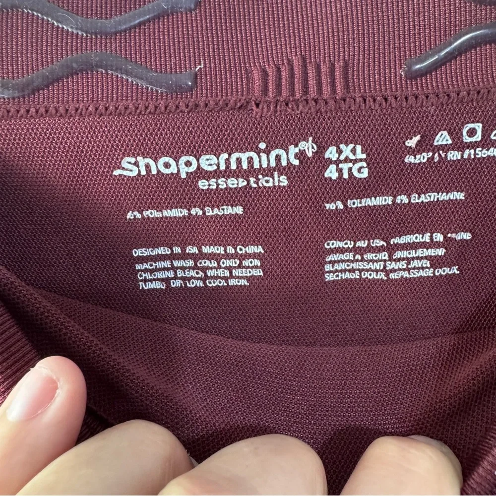 Shapermint Women's Legging bundle - gray and Burgundy 4x - Picture 4 of 5